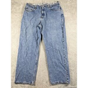 Vintage 90's/Y2K Polo Jeans Co Men's High-Rise Straight Leg Dad Jeans Size 38x30
